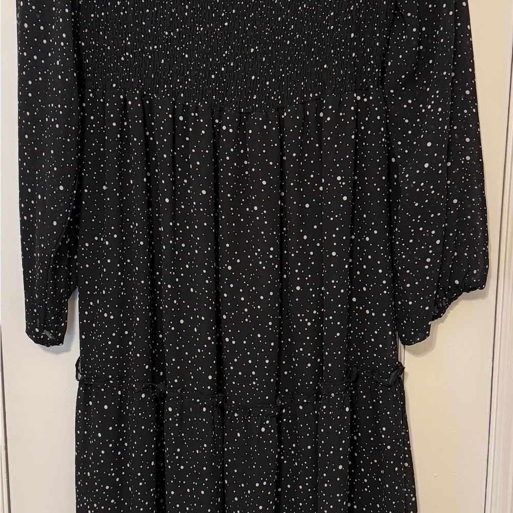 Black Polka Dot Maxi Dress